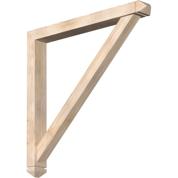Ekena Millwork Traditional Arts and Crafts Smooth Bracket w/ Offset Brace, Douglas Fir, 5 1/2"W x 48"D x 48"H BKT0604X48X48TRA03SDF - main